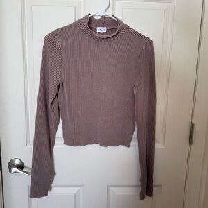 Le Lis Ribbed Long Sleeve Top - Dusty Pink